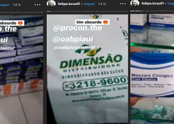 Vídeo: consumidor denuncia venda de máscaras a R$ 189 em Teresina e Procon fiscaliza
